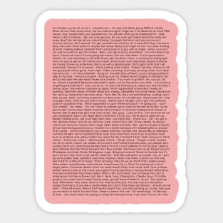 Bee Movie Script Sticker